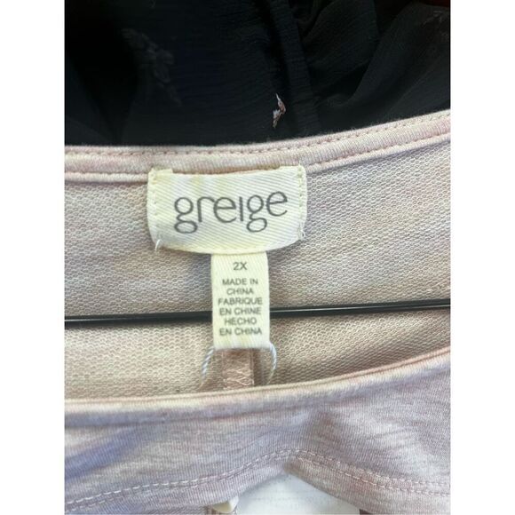 Greige Pink & Tan Space Dye Open Chest Cozy T-Shirt Dress sz 2X NWT - Picture 7 of 10